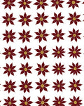 Maroon Petal Floral Repeating Pattern Rug