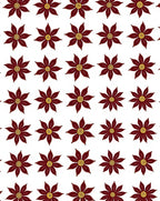 Maroon Petal Floral Repeating Pattern Rug