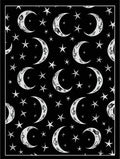 Chic Black Celestial Moon Stars Rug