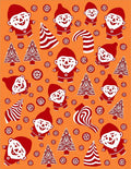 Red Gnomes Candy Cane Snowflakes Forest Rug