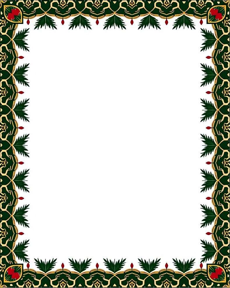 Emerald Gold Festive Holly Berries Rug