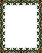 Emerald Gold Festive Holly Berries Rug