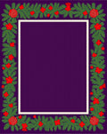 Deep Purple Evergreen Berry Garland Rug
