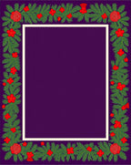 Deep Purple Evergreen Berry Garland Rug