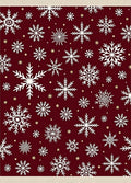 White Snowflakes On Deep Red Rug