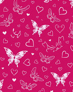 Pink Butterfly Heart Collection Rug