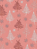 Coral White Pinecone Trees Rug