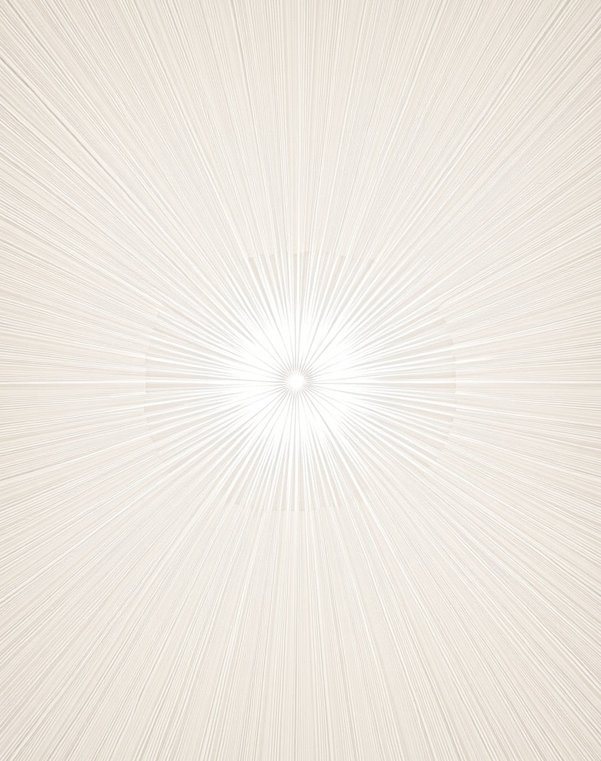 Cream Sunburst Rays Rug
