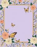 Blush Rose Yellow Butterfly Garden Rug