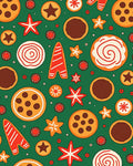 Christmas Cookie Gingerbread Star Swirl Rug
