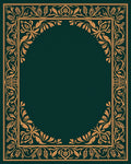Gold Leaf Golden Vine Border Rug