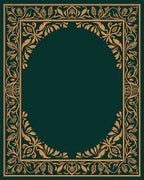 Gold Leaf Golden Vine Border Rug