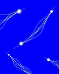 Bright Blue White Cosmic Flowing Lines Rug