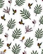 Birds and Fir Branches Repeat Rug