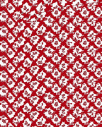 Crimson White Floral Interlocking Medallions Rug