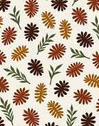 Autumn Earthy Tone Floral Branches Rug