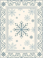 Winter Blue Snowflake Elegance Rug