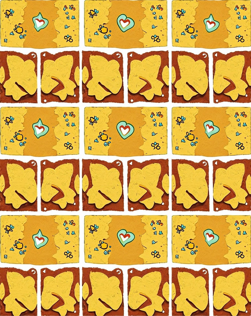 Whimsical Yellow Bee Heart Repeat Rug