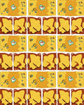 Whimsical Yellow Bee Heart Repeat Rug