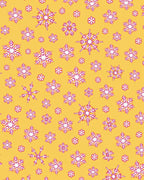 Warm Yellow Snowflake Medley Rug