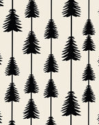 Black Pine Trees Vertical Repeat Rug