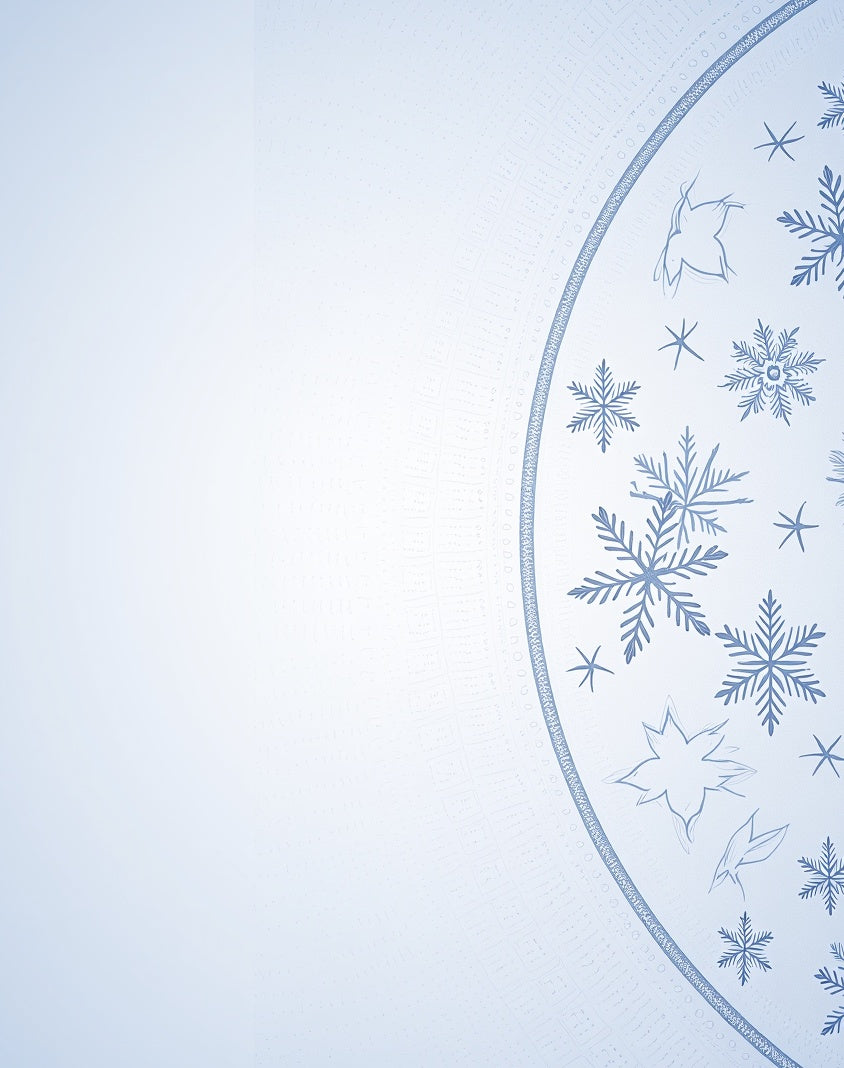 Light Blue Snowflake Medallion Rug