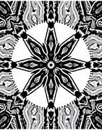Monochromatic Radial Starburst Mandala Rug