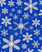Winter Blue Snowflake Delight Rug