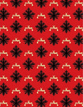 Classic Black Red Floral Medallion Rug