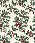 Crimson Berry Sprig Foliage Rug