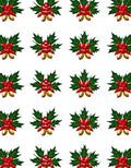 Red Holly Berry Gold Bell Cluster Rug