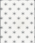 Gray Floral Snowflake Repeat Rug