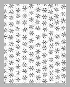 Black Snowflake White Fabric Textile Rug