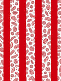 Red White Candy Stripe Circus Visual Rug
