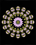 Pastel Pink Yellow Mandala Medallion Rug