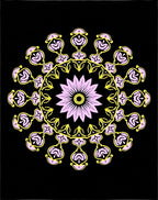 Pastel Pink Yellow Mandala Medallion Rug