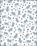 Whimsical Grey Cats Amidst Stars Rug