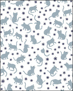 Whimsical Grey Cats Amidst Stars Rug