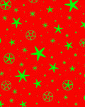 Bright Red Green Starburst Scatter Rug
