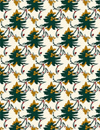 Forest Green Floral Butterfly Swirl Rug