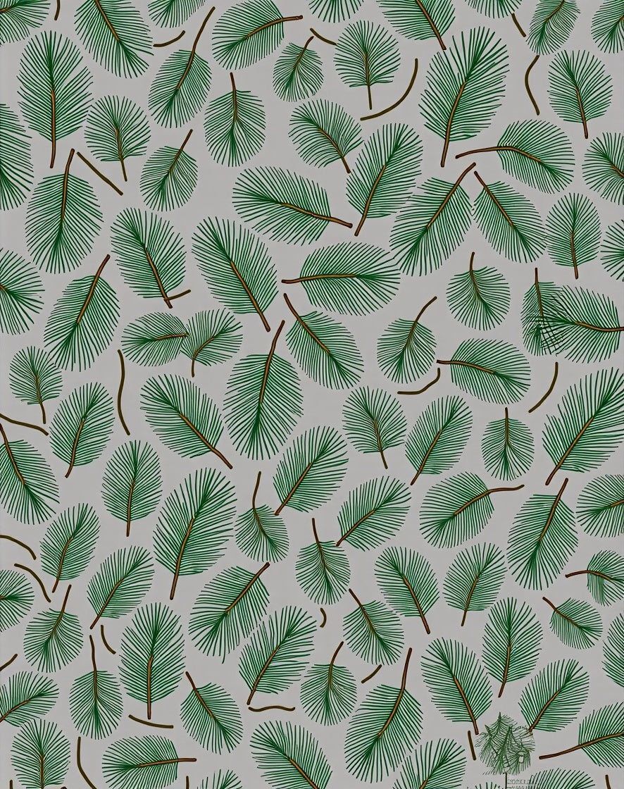 Green Pine Needles Scattered Texture Rug