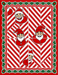Cheery red Santa claus holiday border Rug