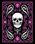 Pink Skull And Flamingo Art Rug