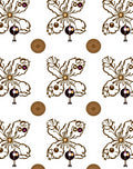 Ornate Brown Butterfly Medallion Rug