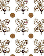 Ornate Brown Butterfly Medallion Rug