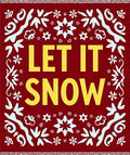 Crimson Snowflakes Border Rug