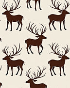 Rich Brown Stag Antler Repeat Rug