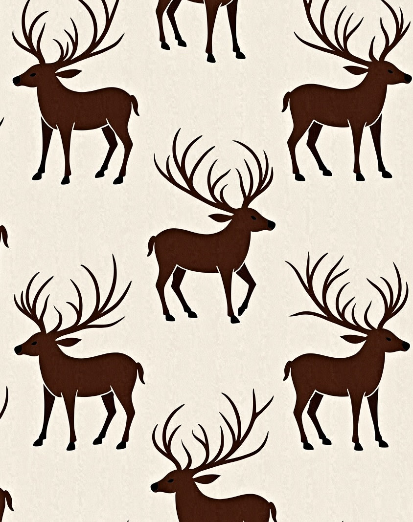 Rich Brown Stag Antler Repeat Rug