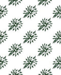 Dark Green Herbal Starburst Arrangement Rug