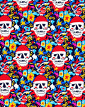 Vivid Skull Starburst Pop Art Rug